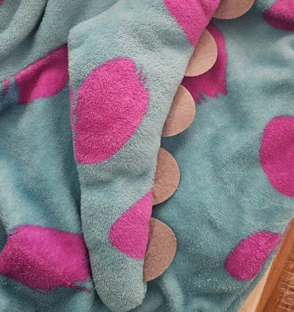 Disney Monsters Inc Sully Adult Onesie Pajamas Costume Blue Purple S/M Cosplay - Picture 12 of 16